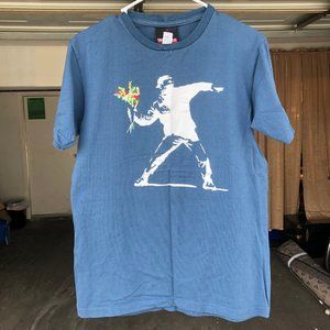 Banksy "Rage, Flower Thrower" Bootleg T-shirt